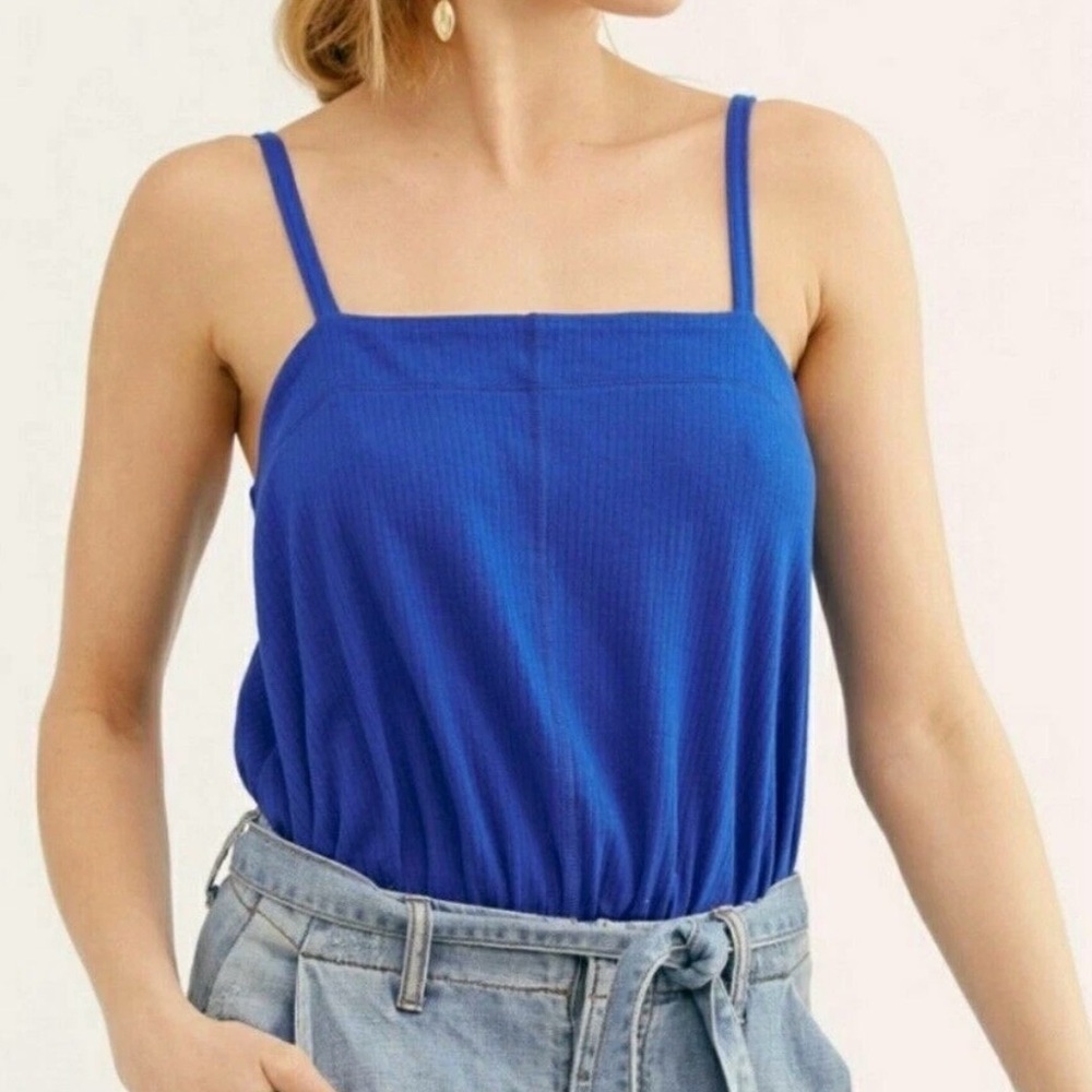 Free People Marissa blue bodysuit, small